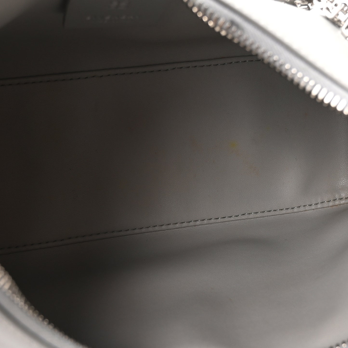 Smooth Calfskin Small Moon Cut Out Shoulder Bag Grey