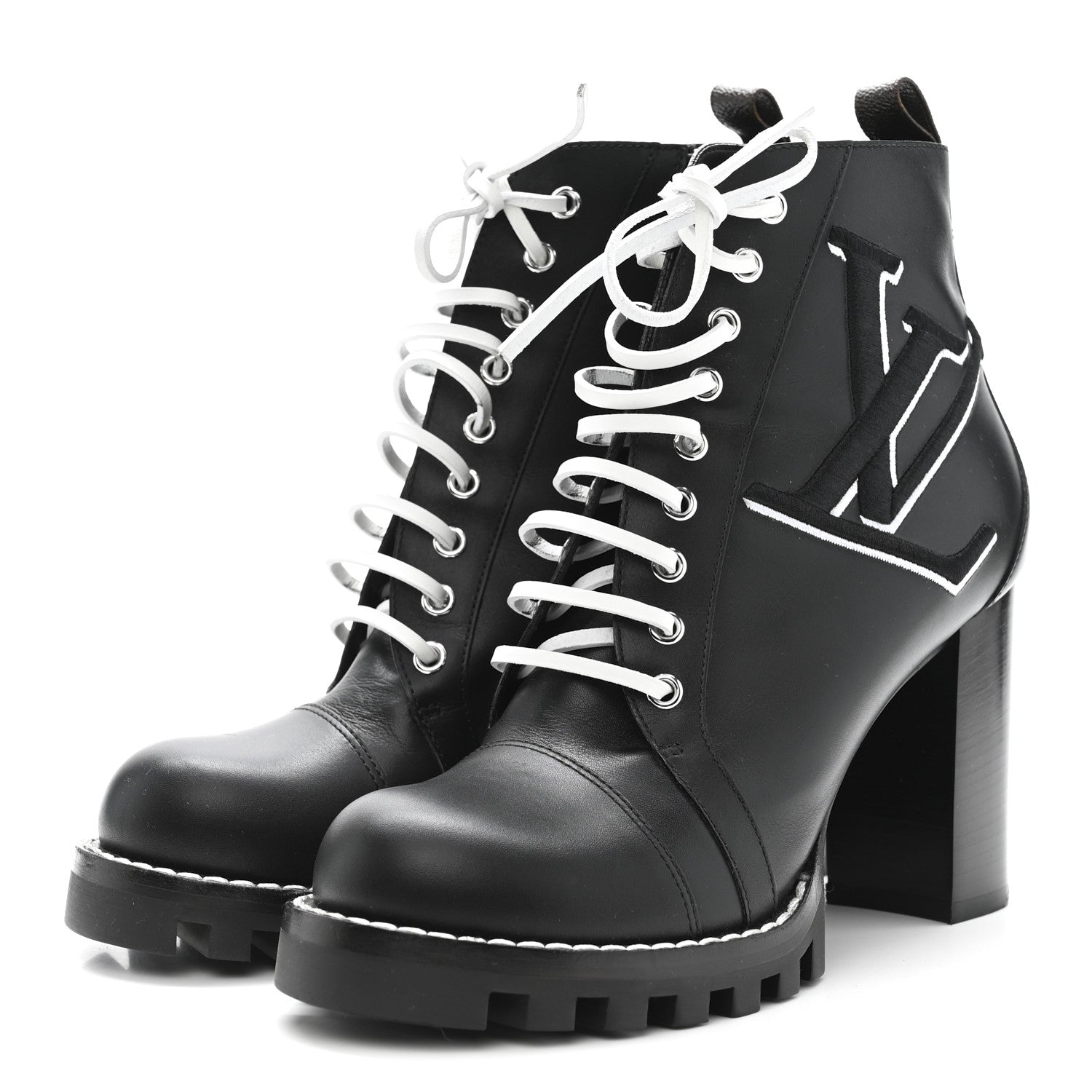 Louis Vuitton Calfskin Monogram Star Trail Ankle Boots 41 Black 4 of 8