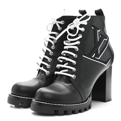 Louis Vuitton Calfskin Monogram Star Trail Ankle Boots 41 Black 4 of 8