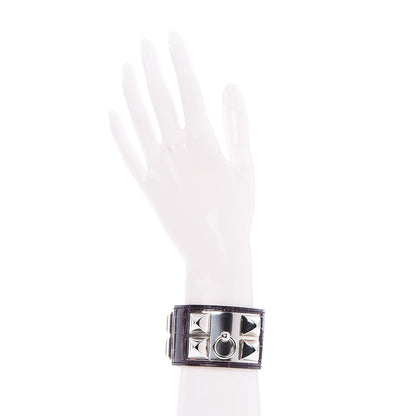 Hermes Shiny Alligator Collier De Chien CDC Bracelet S Amethyst 2 of 7