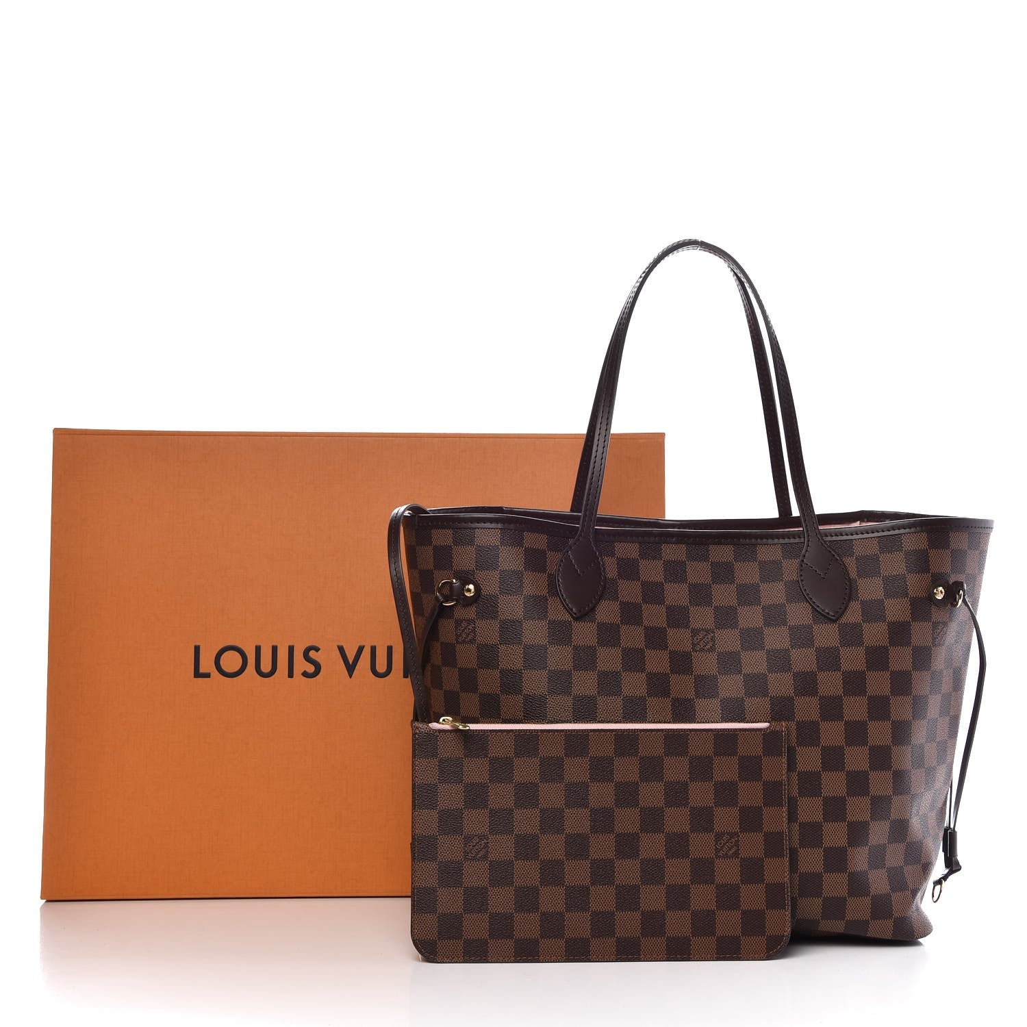 Louis Vuitton Damier Ebene Neo Neverfull MM Rose Ballerine 9 of 9