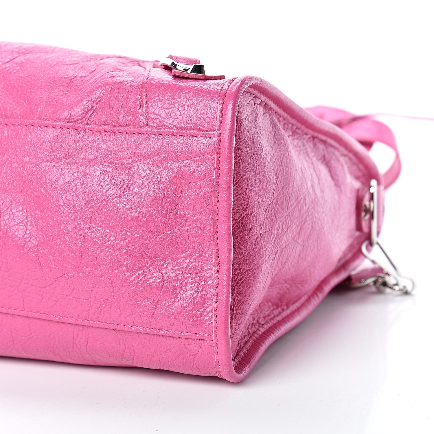 Balenciaga Agneau Classic Silver Hardware City Rose Flamingo 9 of 11