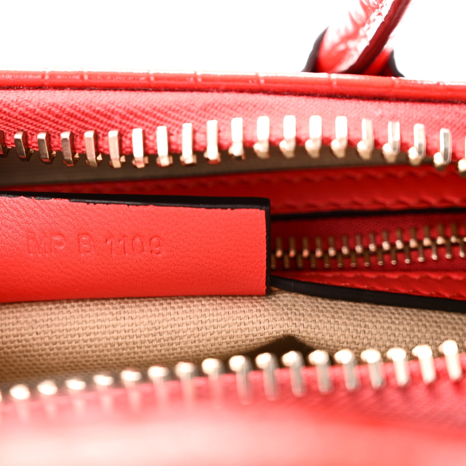 Givenchy Calfskin Crocodile Embossed Mini Antigona Red 7 of 10