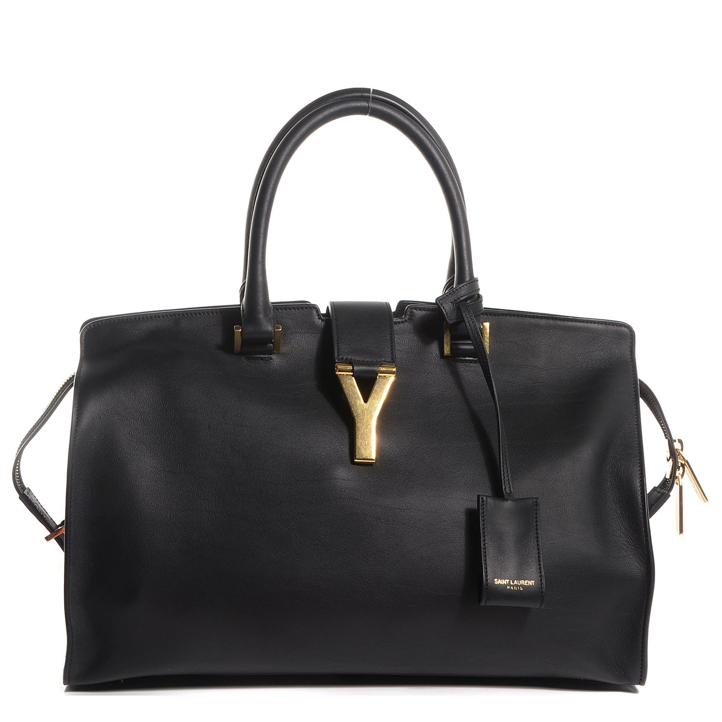 Calfskin Medium Classic Cabas Y Bag Black
