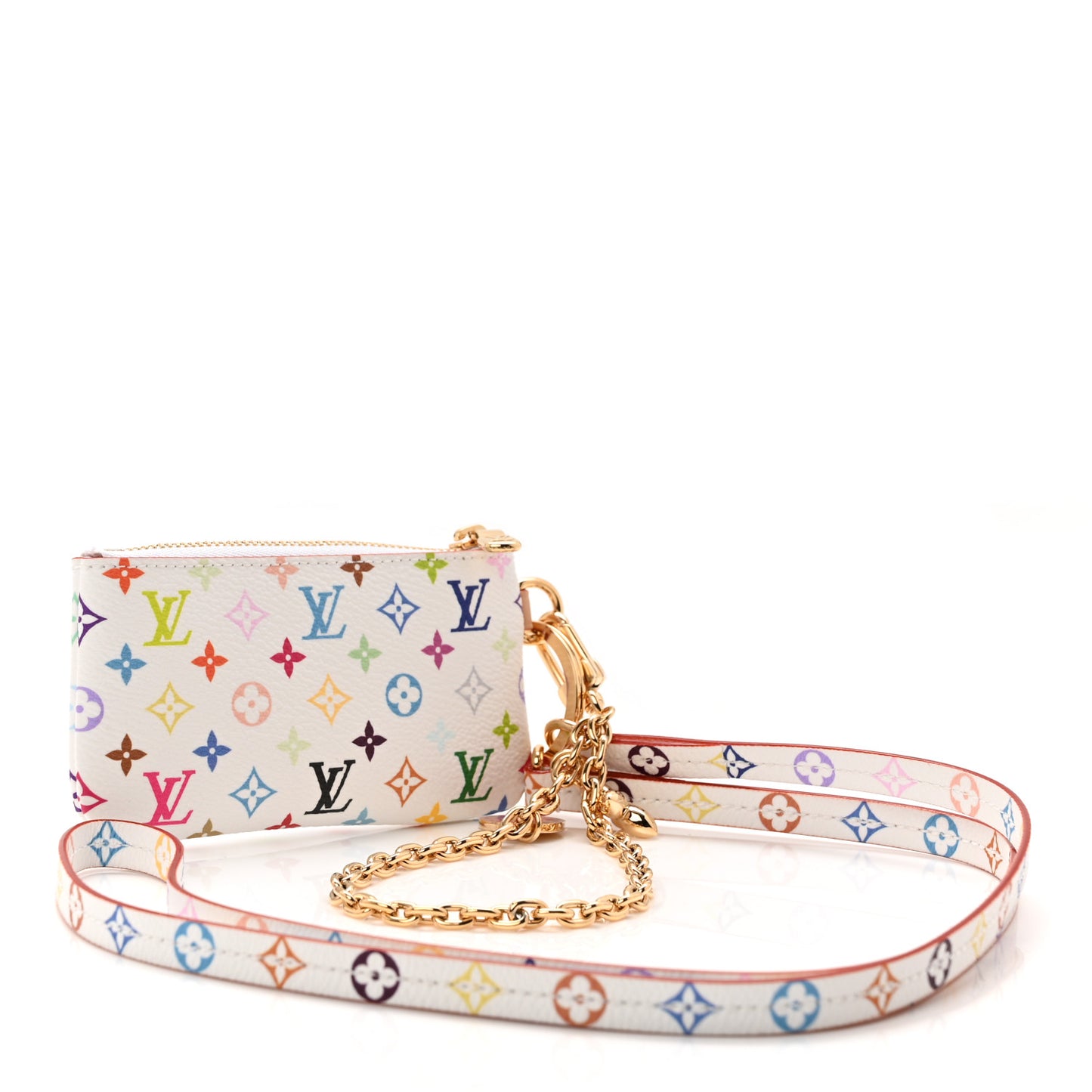 LV X TM Monogram Multicolor Phone Holder White