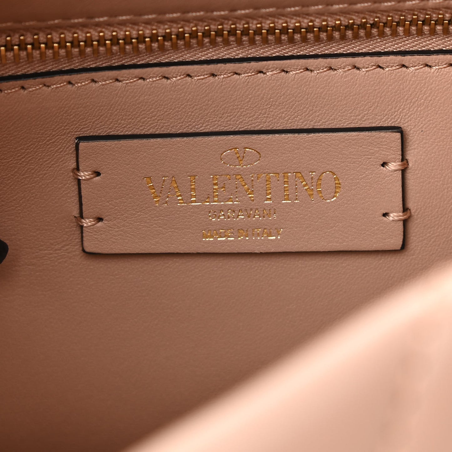 Nappa Large Roman Stud Shoulder Bag Rose Cannelle