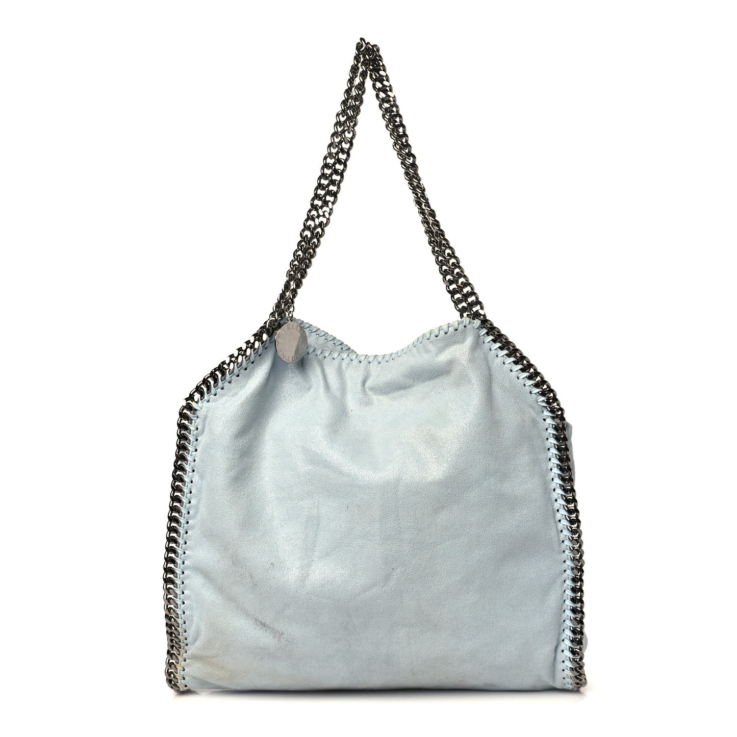 Shaggy Deer Falabella Fold Over Tote Light Blue