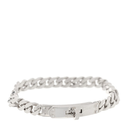 Hermes Sterling Silver TPM Kelly Gourmette Bracelet SH 1 of 4