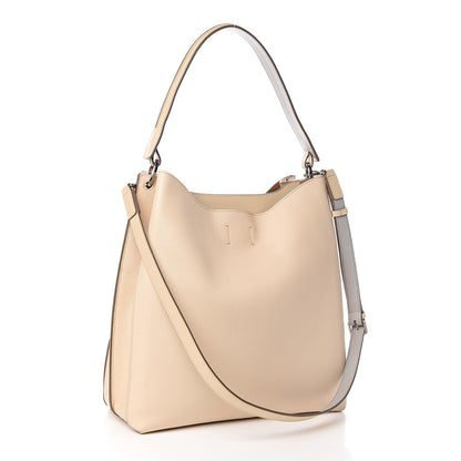 MCM Grained Calfskin Large Milla Hobo Natural 3 of 11