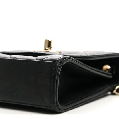 Chanel Lambskin Quilted Mini Trendy CC Clutch With Chain Black 10 of 10