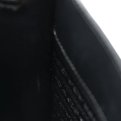 Prada Saffiano Lux Triangle Logo Embossed Small Double Handle Crossbody Tote Black 11 of 11