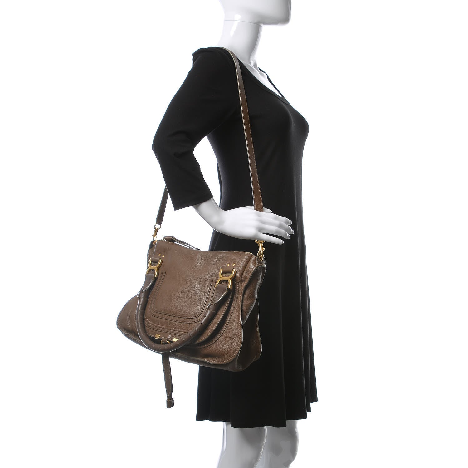 Chloe Calfskin Medium Marcie Satchel Seed 3 of 20