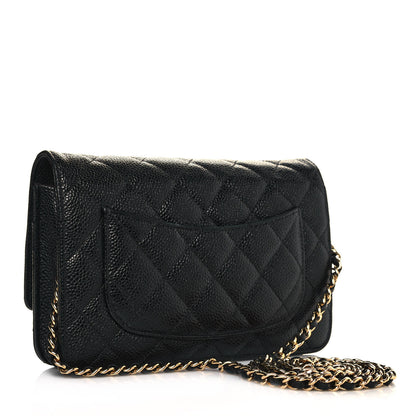 Chanel Caviar Quilted Wallet On Chain WOC Black 2 of 12