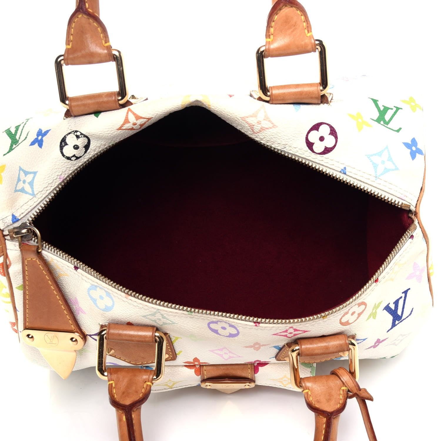 Louis Vuitton Monogram Multicolor Speedy 30 White 5 of 13