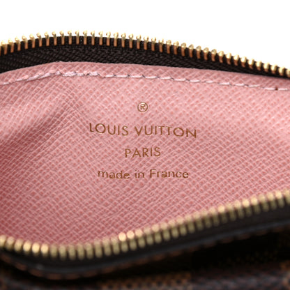 Louis Vuitton Damier Ebene Recto Verso Card Holder Rose Ballerine 6 of 9