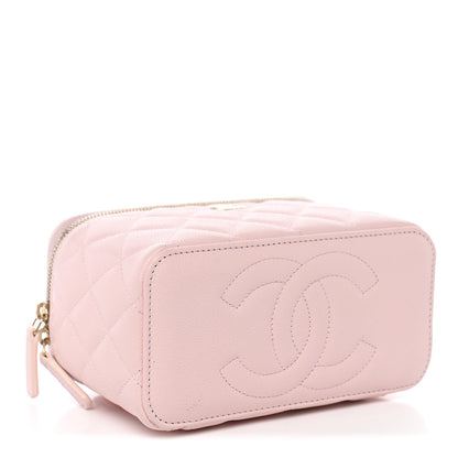 Chanel Caviar Quilted Small Vanity Case With Chain Light Pink 4 of 11
