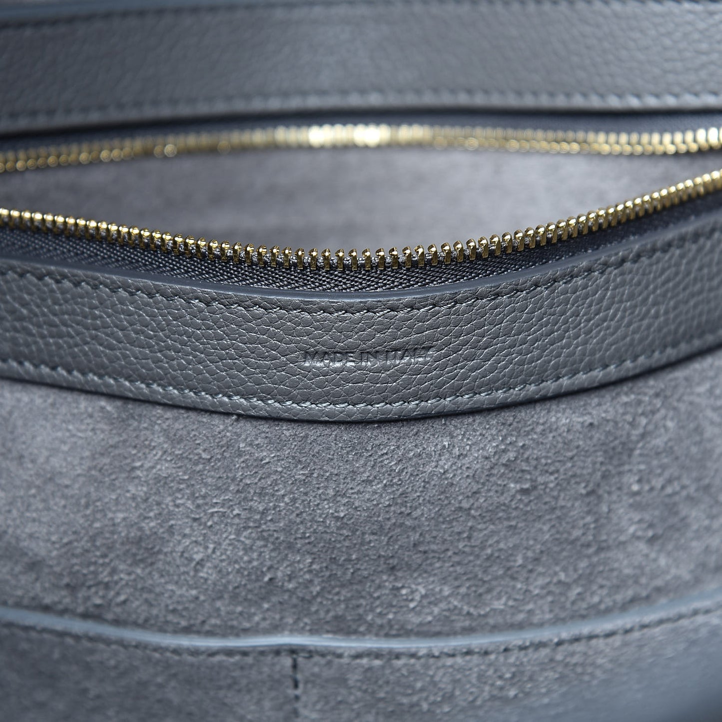 Soft Grained Calfskin Small Belt Cabas Phantom Grey