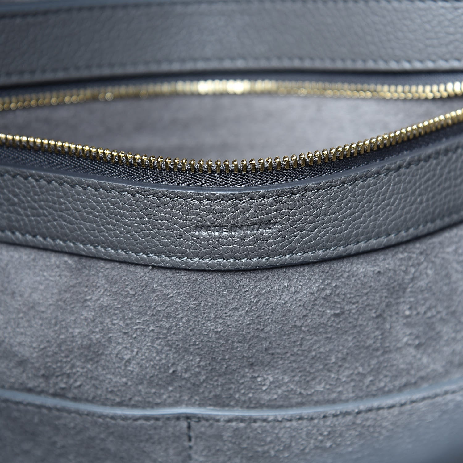 Celine Soft Grained Calfskin Small Belt Cabas Phantom Grey 7 of 10