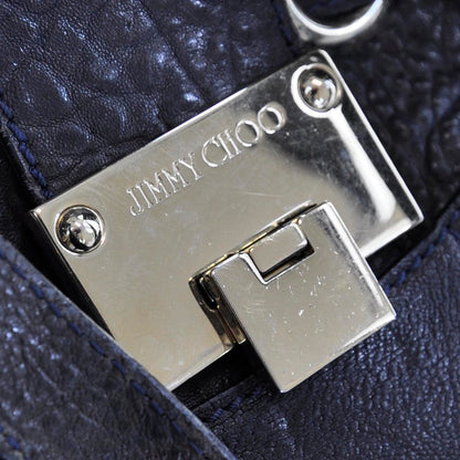 Jimmy Choo Drummed Leather Riki Blue 8 of 10