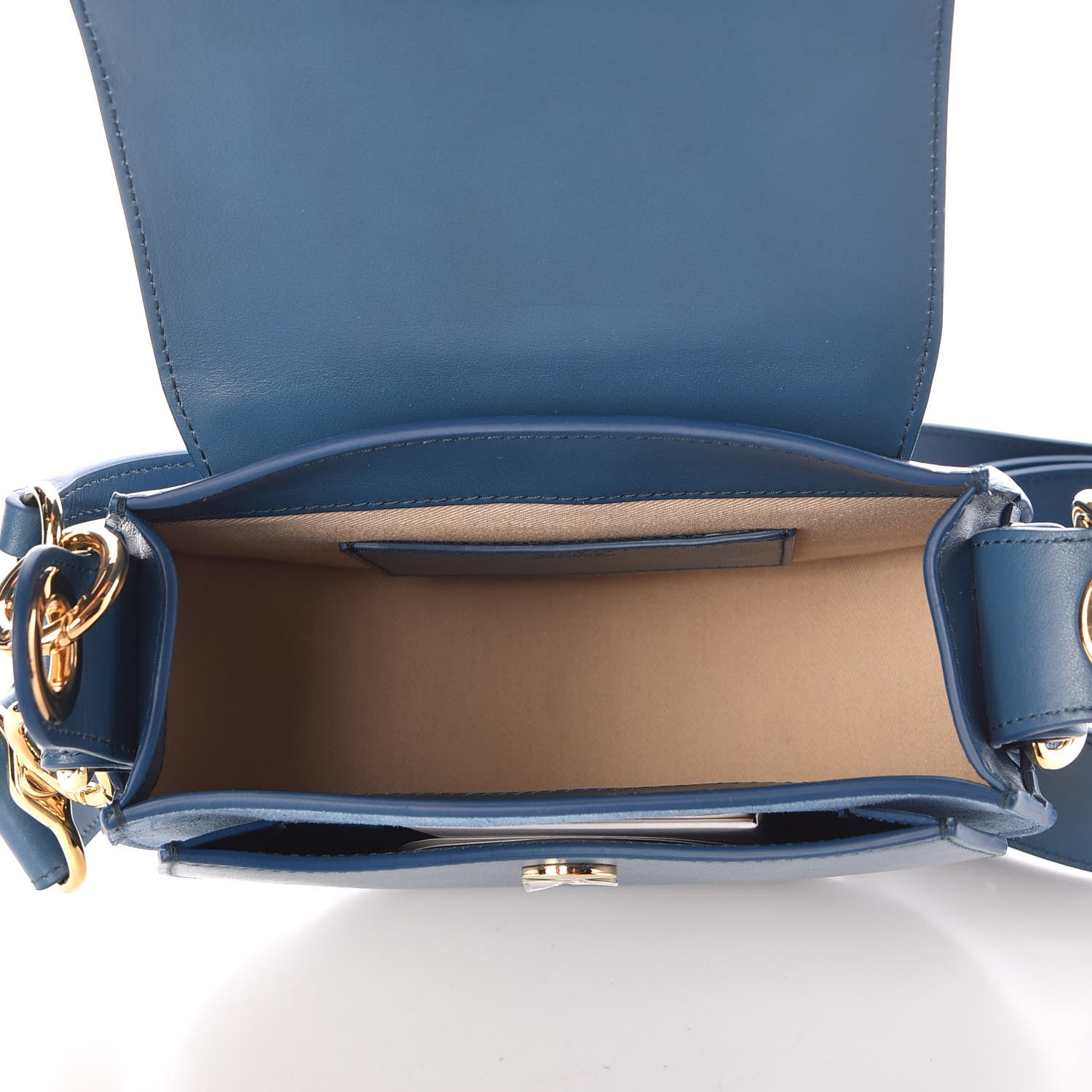 Chloe Calfskin Small Tess Bag Vinyl Blue 6 of 7