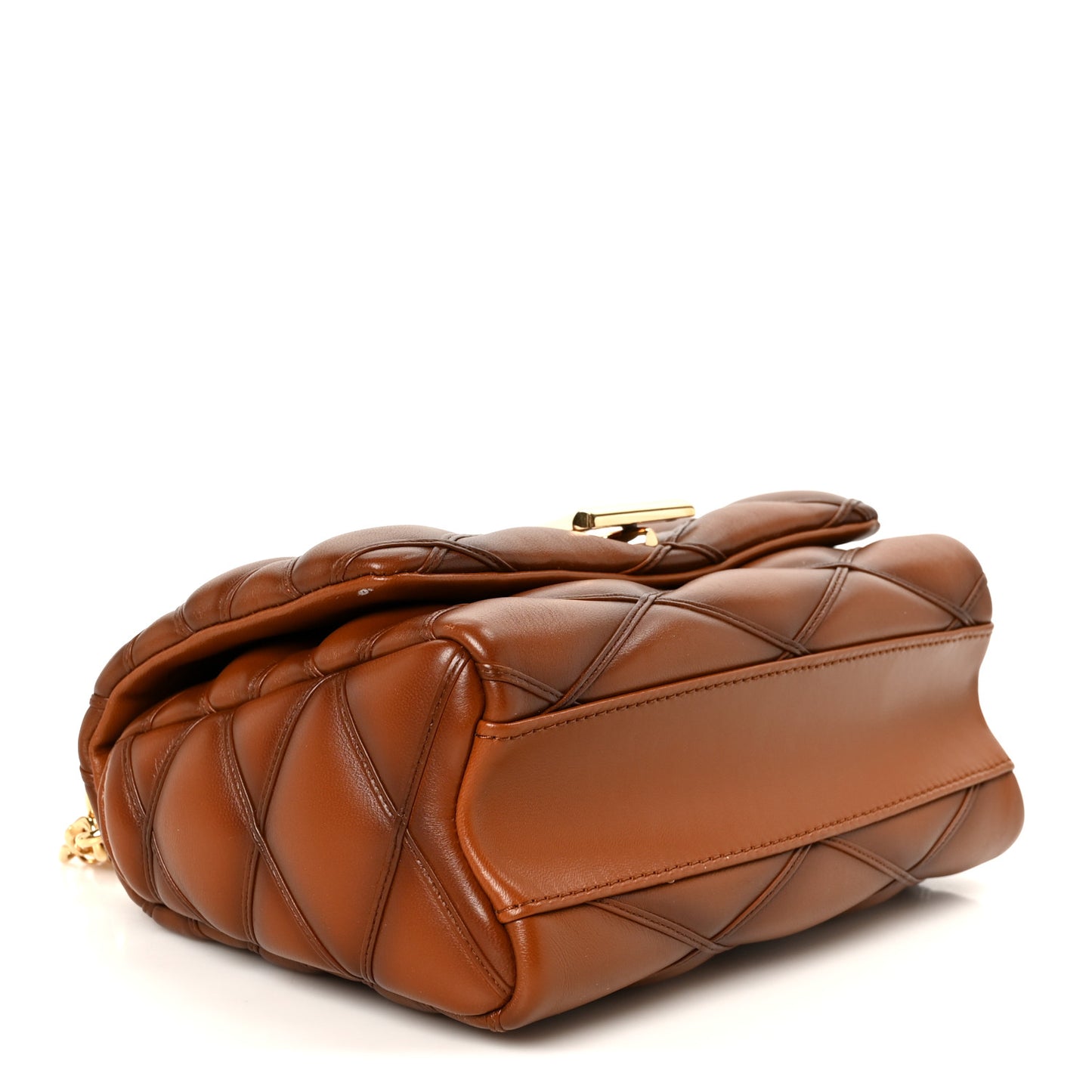 Lambskin Malletage Top Handle GO-14 MM Tan