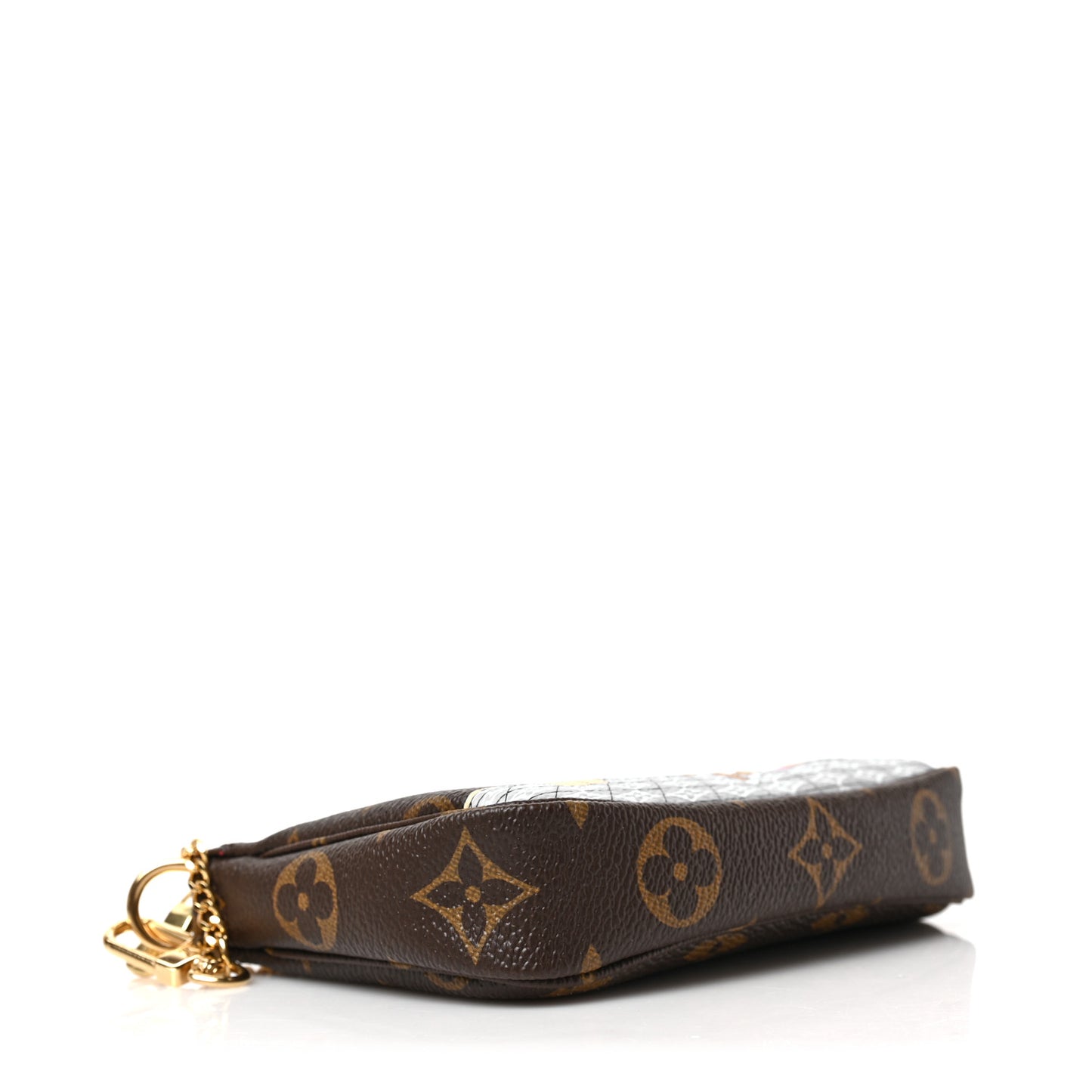 Monogram 2021 Christmas Animation London Mini Pochette Accessories Red