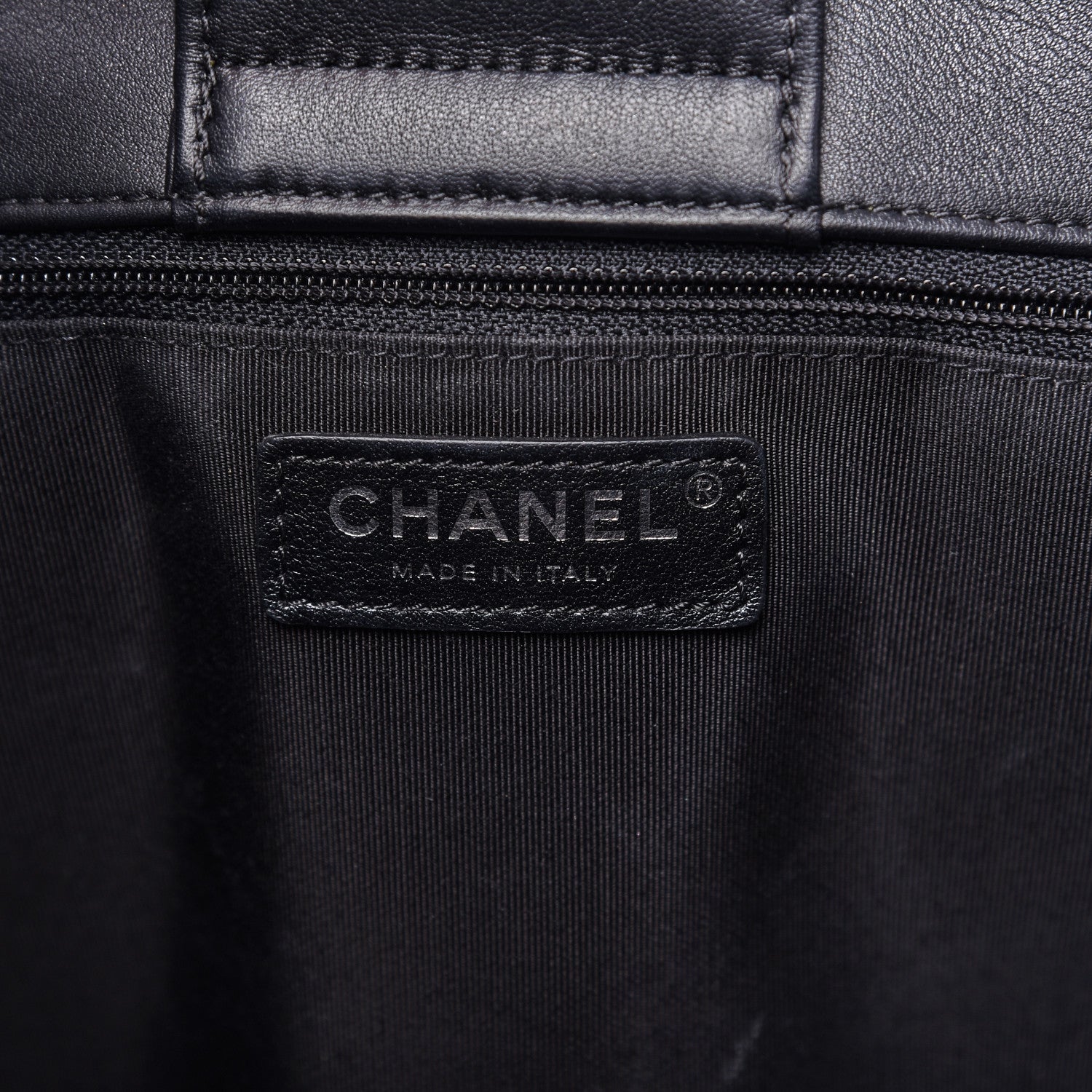 Chanel Calfskin Quilted Large CC Shopping Tote Black 15 of 19