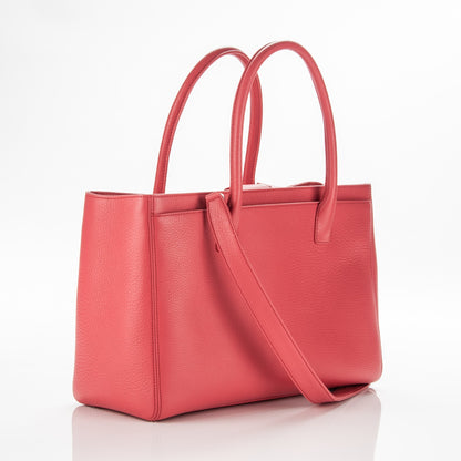 Chanel Calfskin Cerf Executive Shopper Tote Coral 2 of 11
