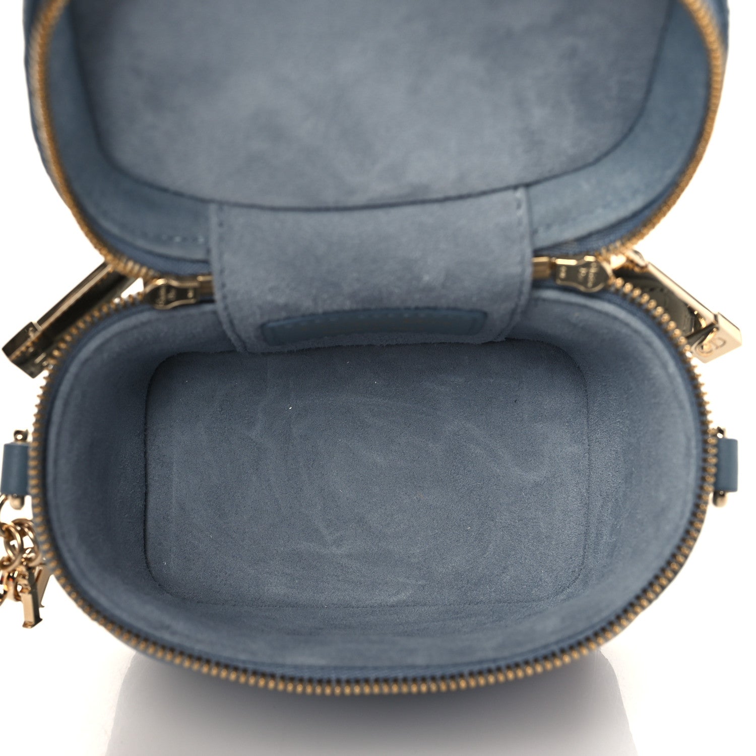 Christian Dior Lambskin Cannage Micro Lady Dior Vanity Case Cloud Blue 5 of 10
