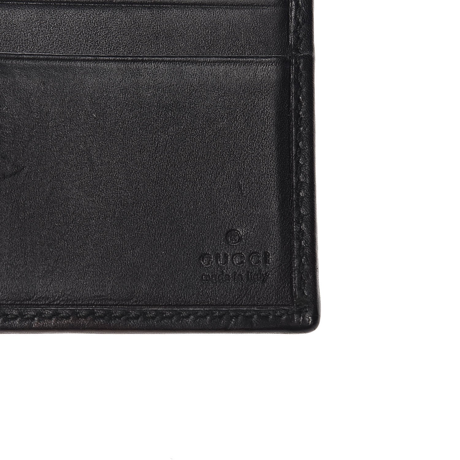 Gucci Calfskin Interlocking G Bi-Fold Wallet Black 6 of 11