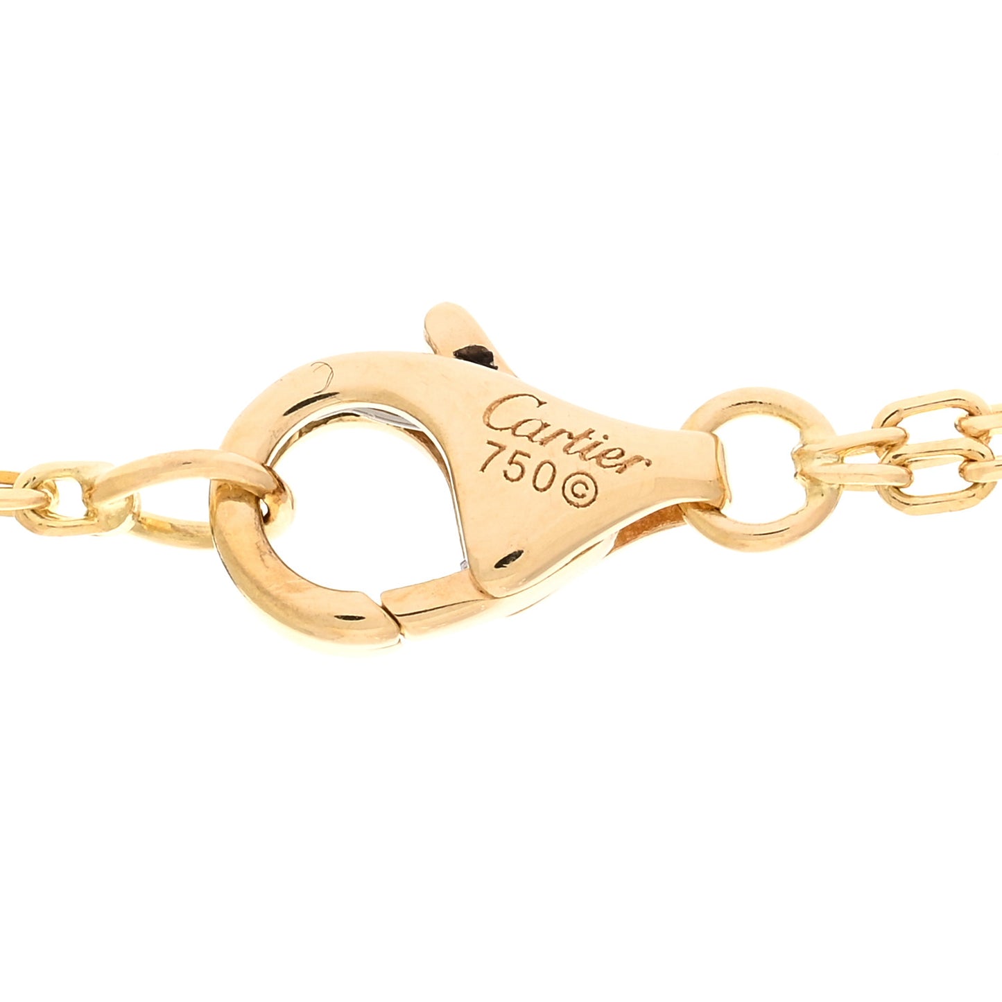 18K Yellow Gold 2 Diamond LOVE Necklace