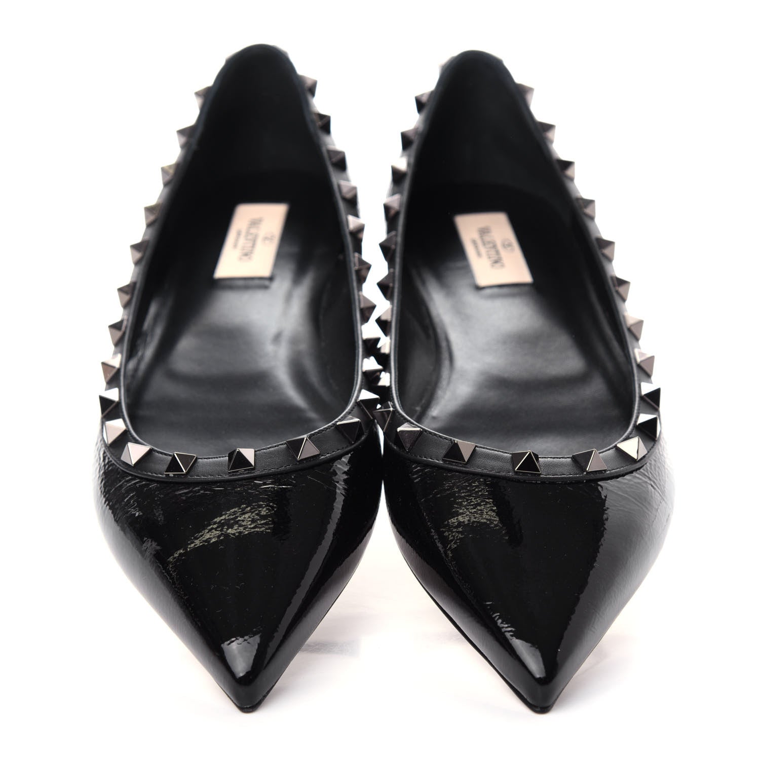 Valentino Garavani Patent Rockstud Ballerina Flats 41 Black 5 of 10