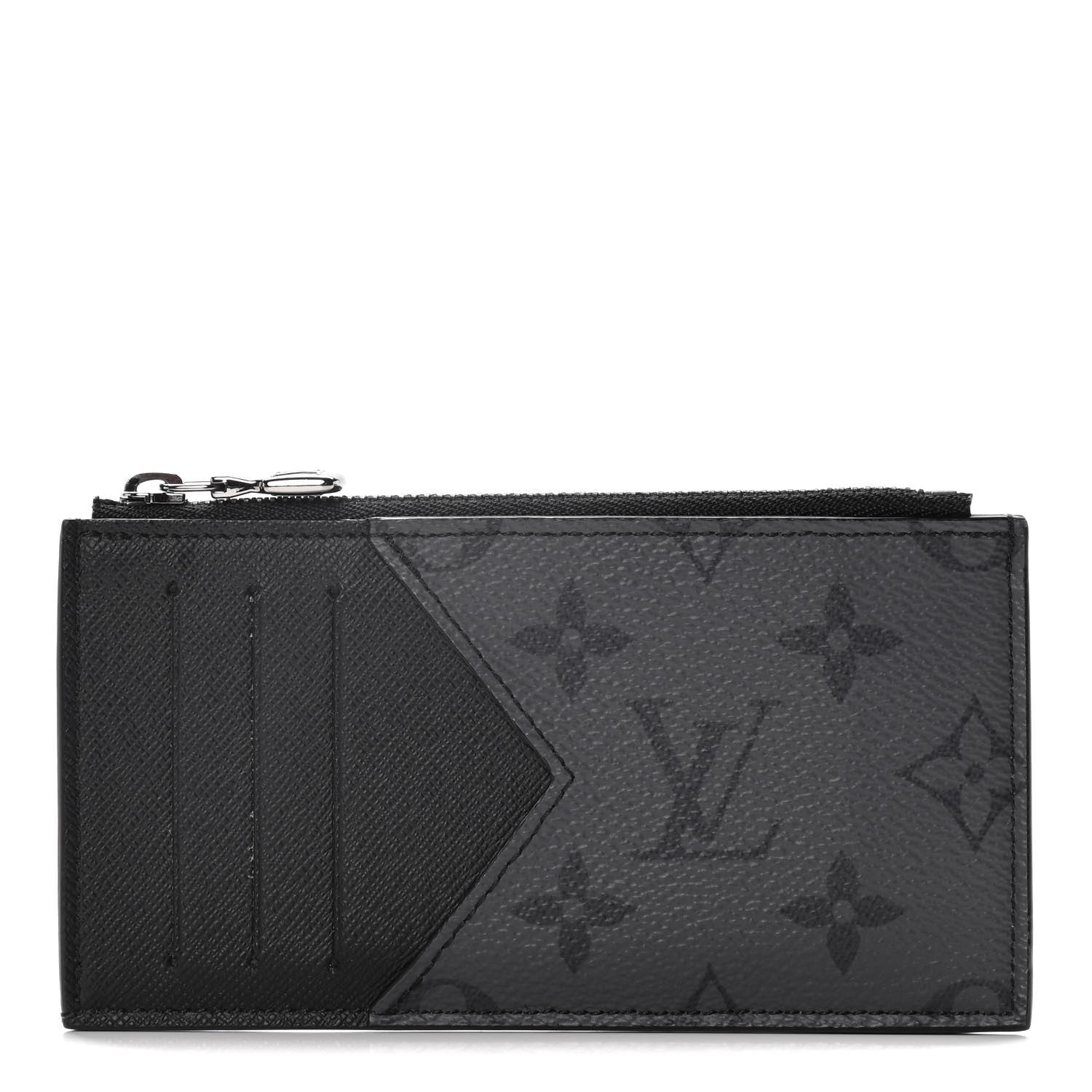 Louis Vuitton Reverse Monogram Eclipse Taiga Coin Card Holder 1 of 7