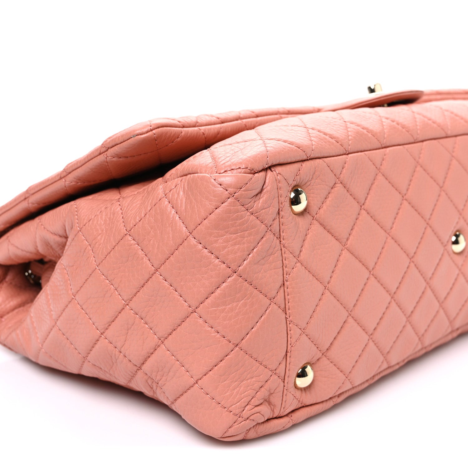 Chanel Calfskin Quilted XXL Travel Flap Bag Pink 9 of 10