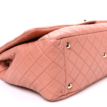 Chanel Calfskin Quilted XXL Travel Flap Bag Pink 9 of 10