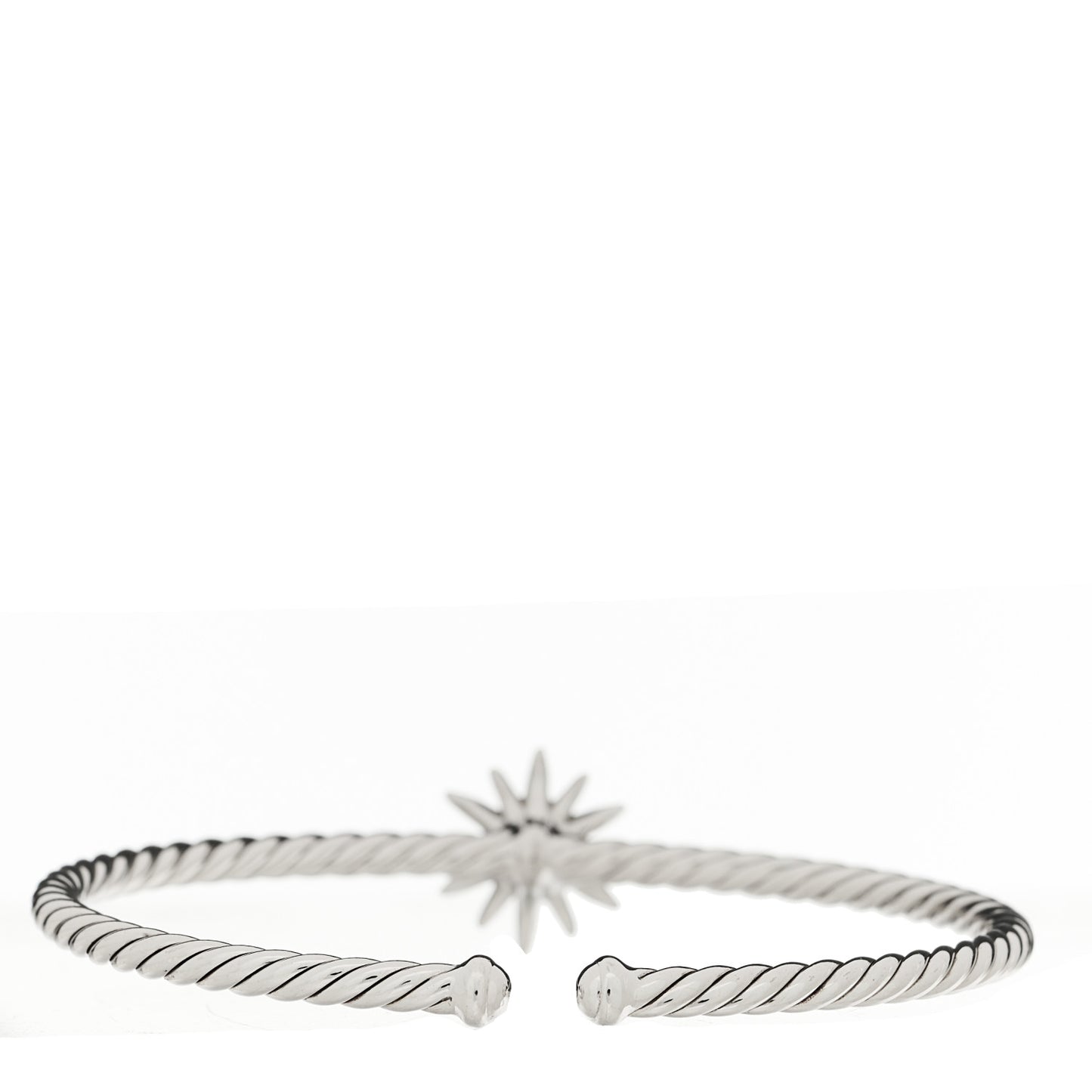 Sterling Silver Diamond Starburst Cuff Bracelet