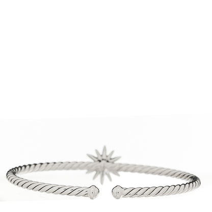 David Yurman Sterling Silver Diamond Starburst Cuff Bracelet 2 of 4