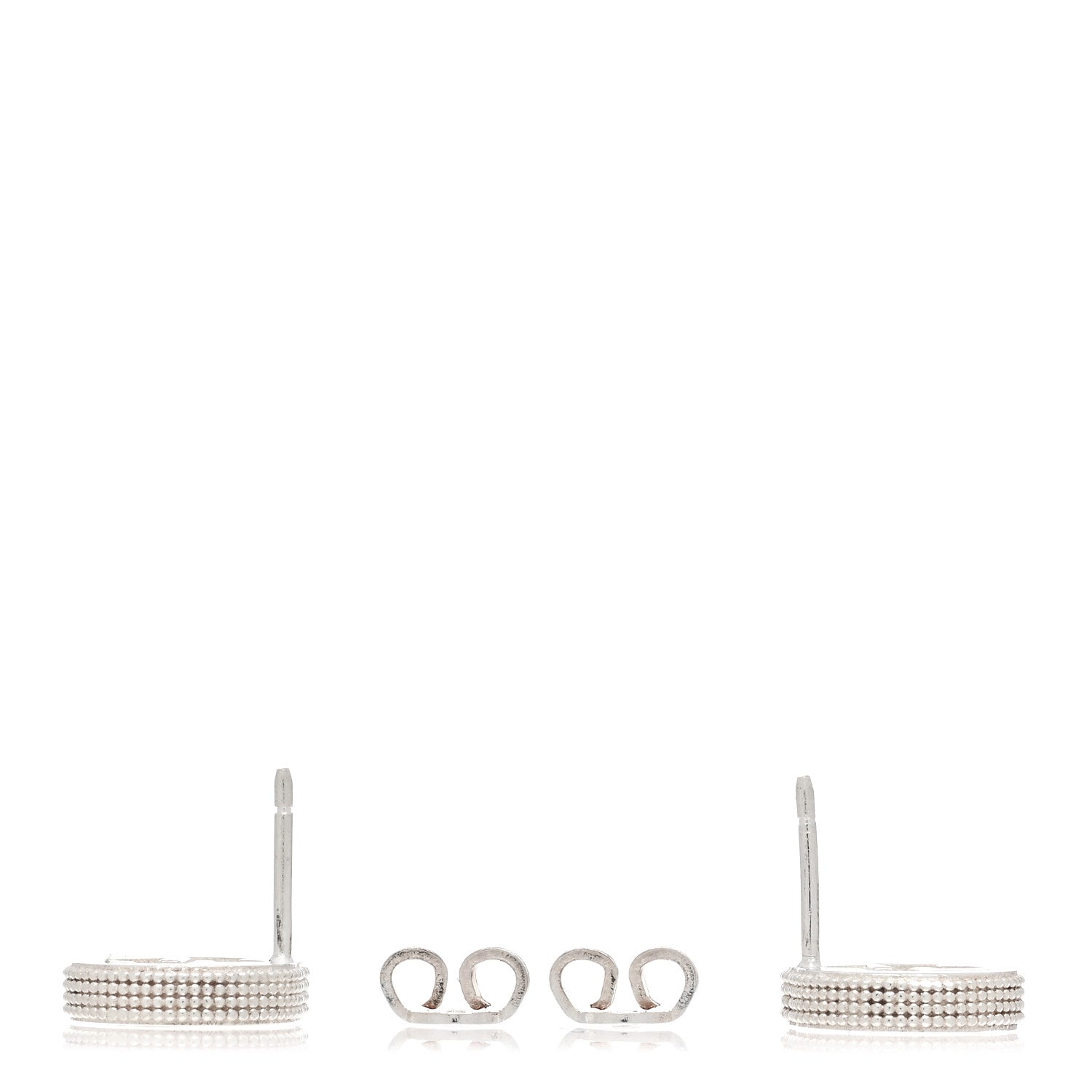 Gucci Sterling Silver Interlocking G Stud Earrings 3 of 4