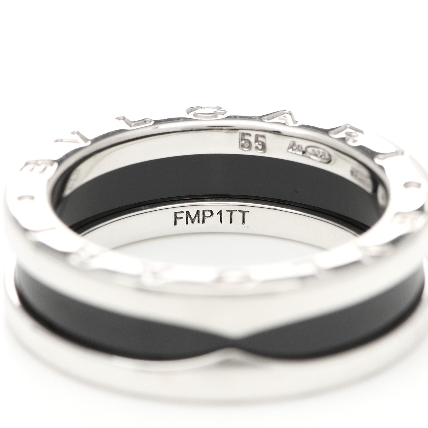 Bulgari Sterling Silver Ceramic Save The Children One-Band Ring 55 7.25 4 of 8