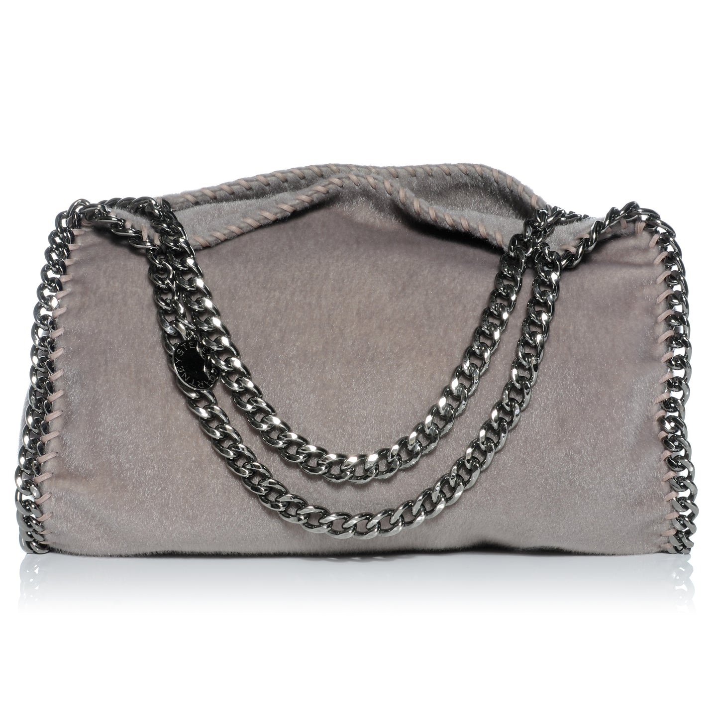 Faux Pony Hair Big Chain Falabella Grey