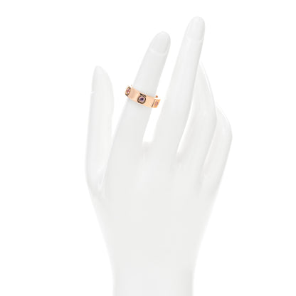 Cartier 18K Pink Gold 6 Pink Sapphire 5.5mm LOVE Ring 50 5.25 2 of 4