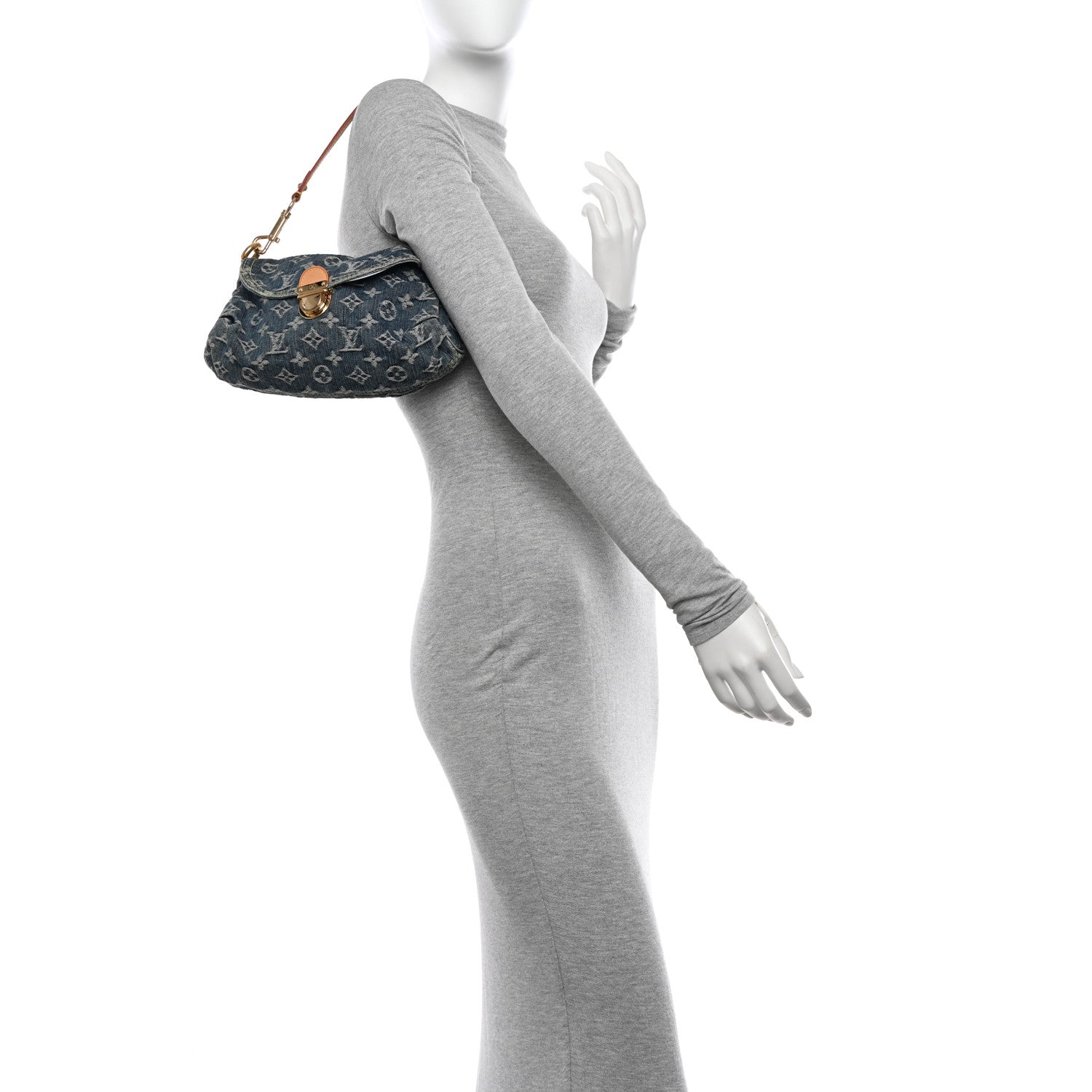 Louis Vuitton Monogram Denim Mini Pleaty Blue 2 of 11