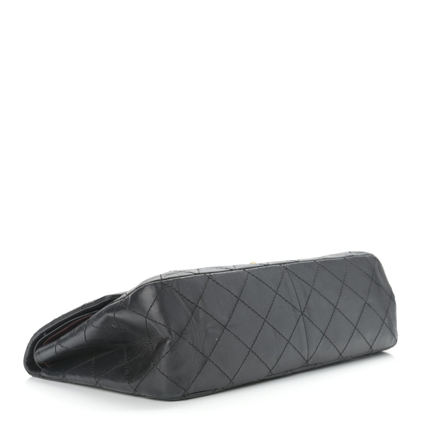 Aged Calfskin Quilted 2.55 Reissue 227 Flap Black