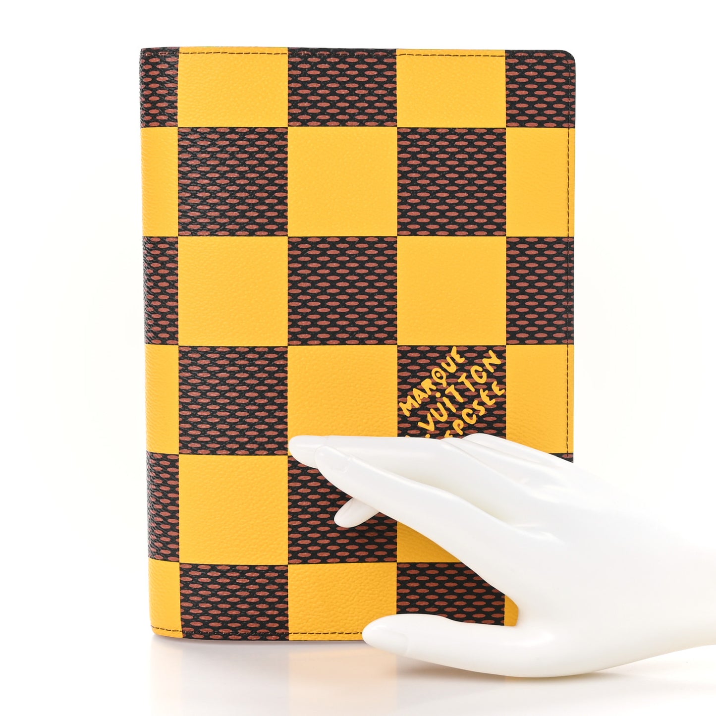 Damier Pop Auguste Notebook Cover Yellow
