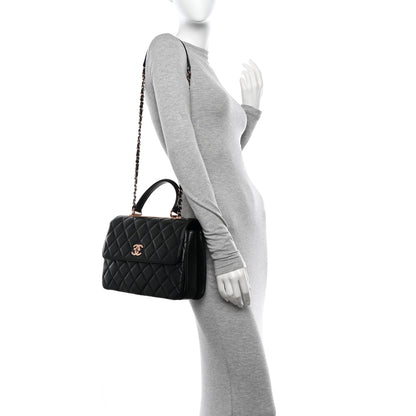 Chanel Lambskin Quilted Medium Trendy CC Flap Dual Handle Bag Black 2 of 10