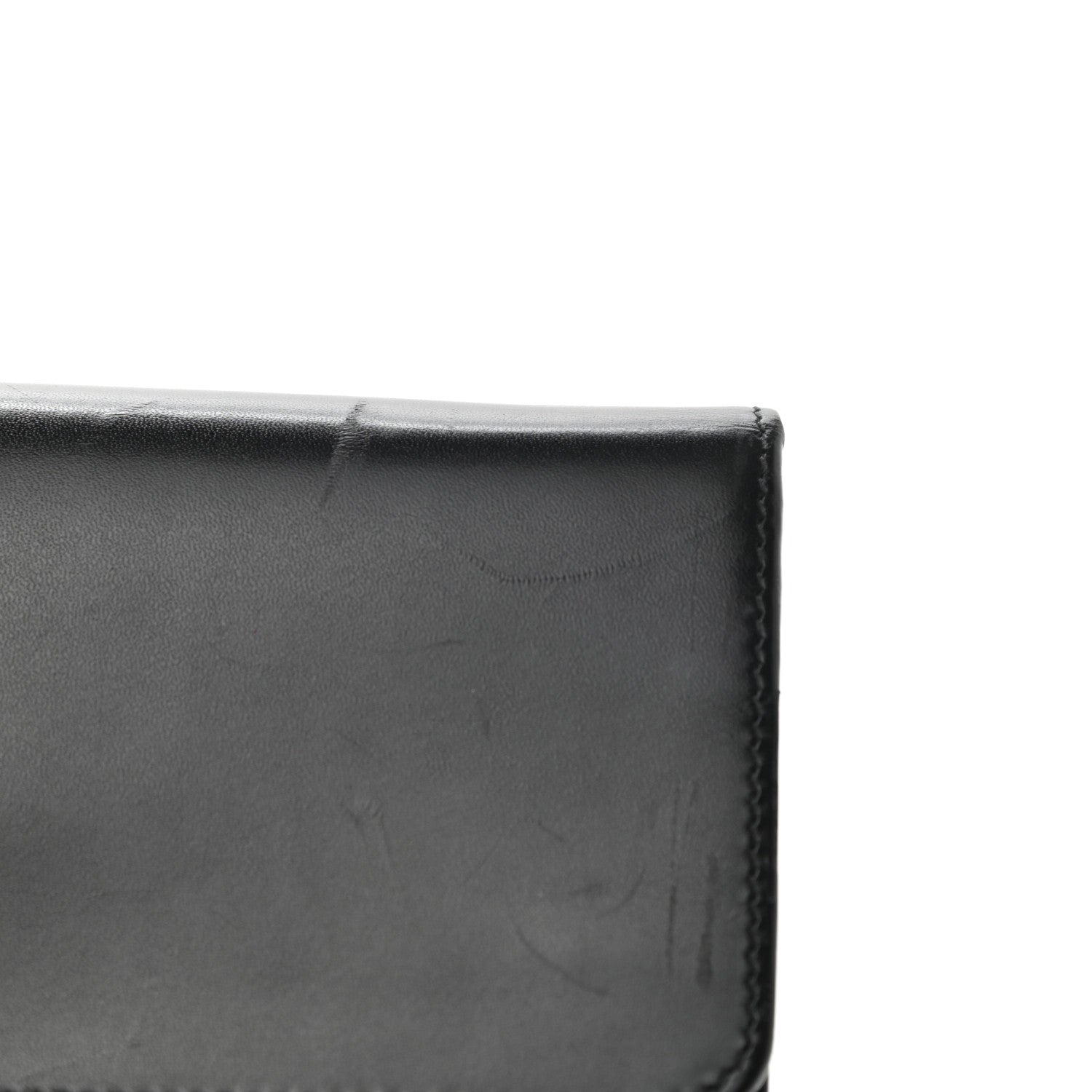 Prada City Calf Metal Continental Flap Wallet Black 9 of 12