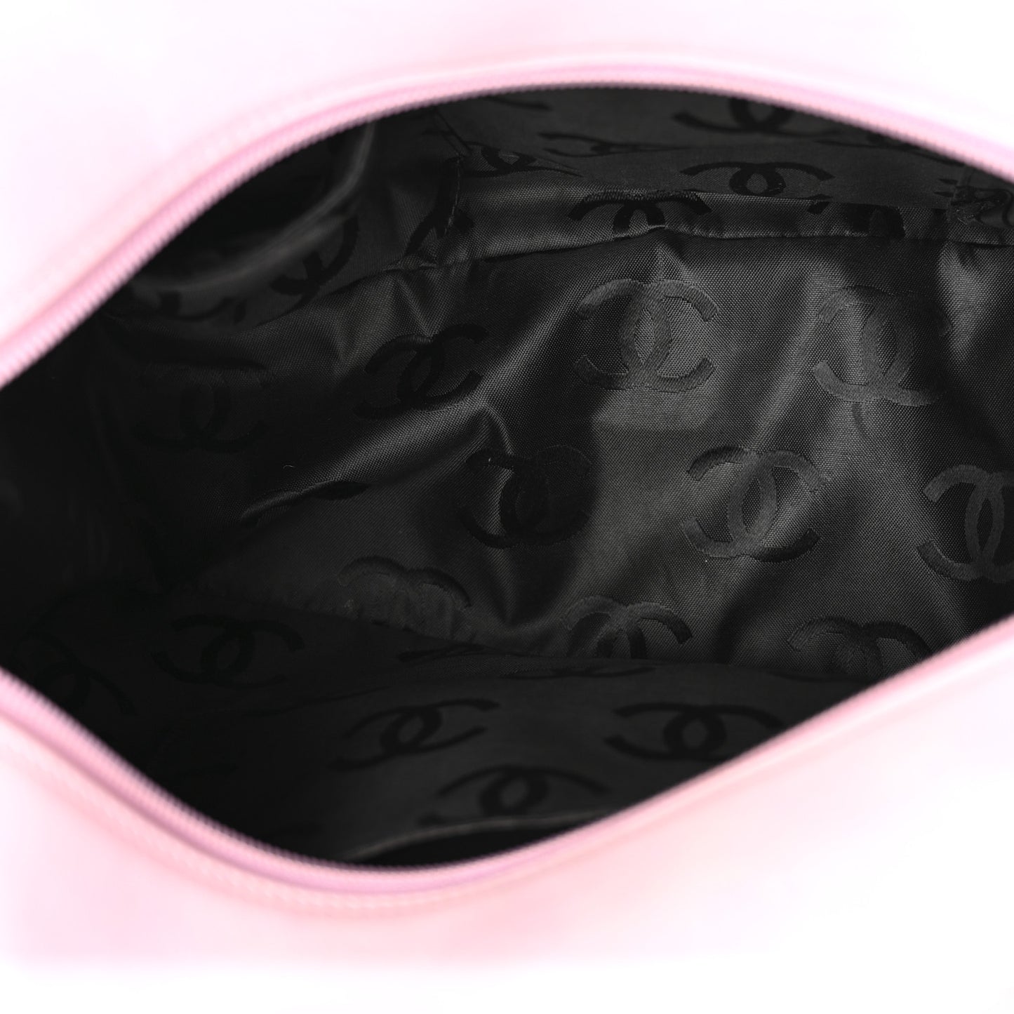 Calfskin Quilted Large Cambon Multipocket Reporter Pink Black