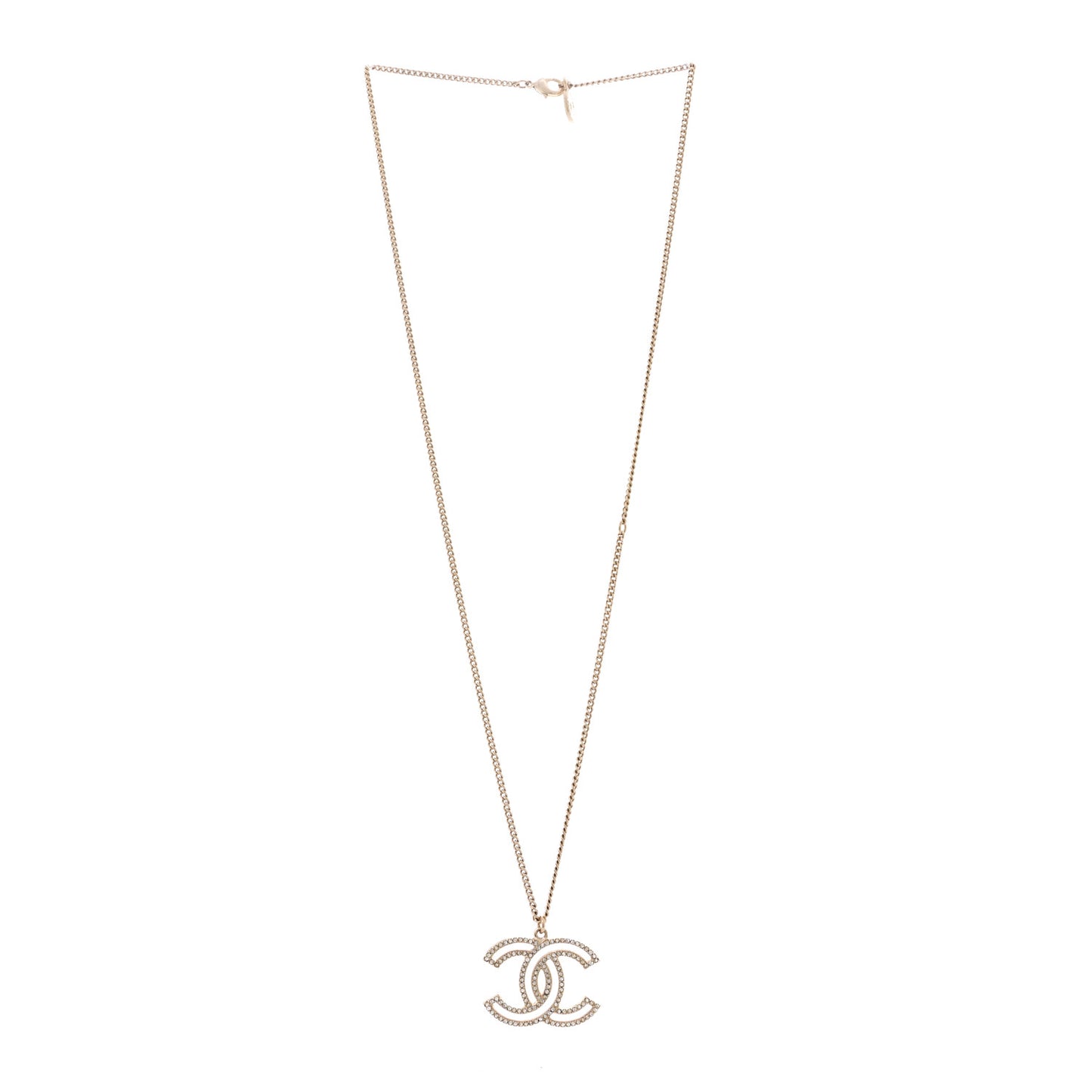 Crystal CC 100 Anniversary Necklace Gold