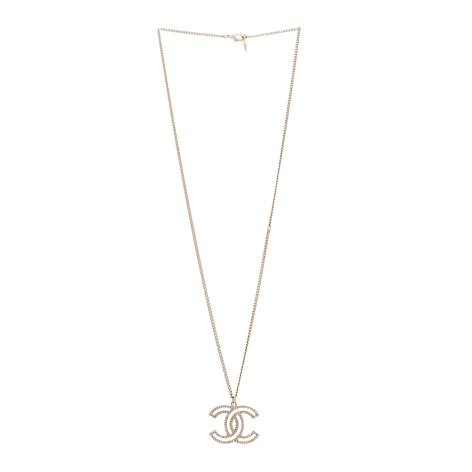 Chanel Crystal CC 100 Anniversary Necklace Gold 3 of 6