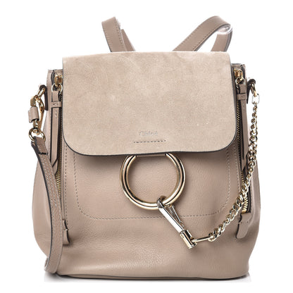 Chloe Suede Calfskin Medium Faye Backpack Motty Grey 1 of 9